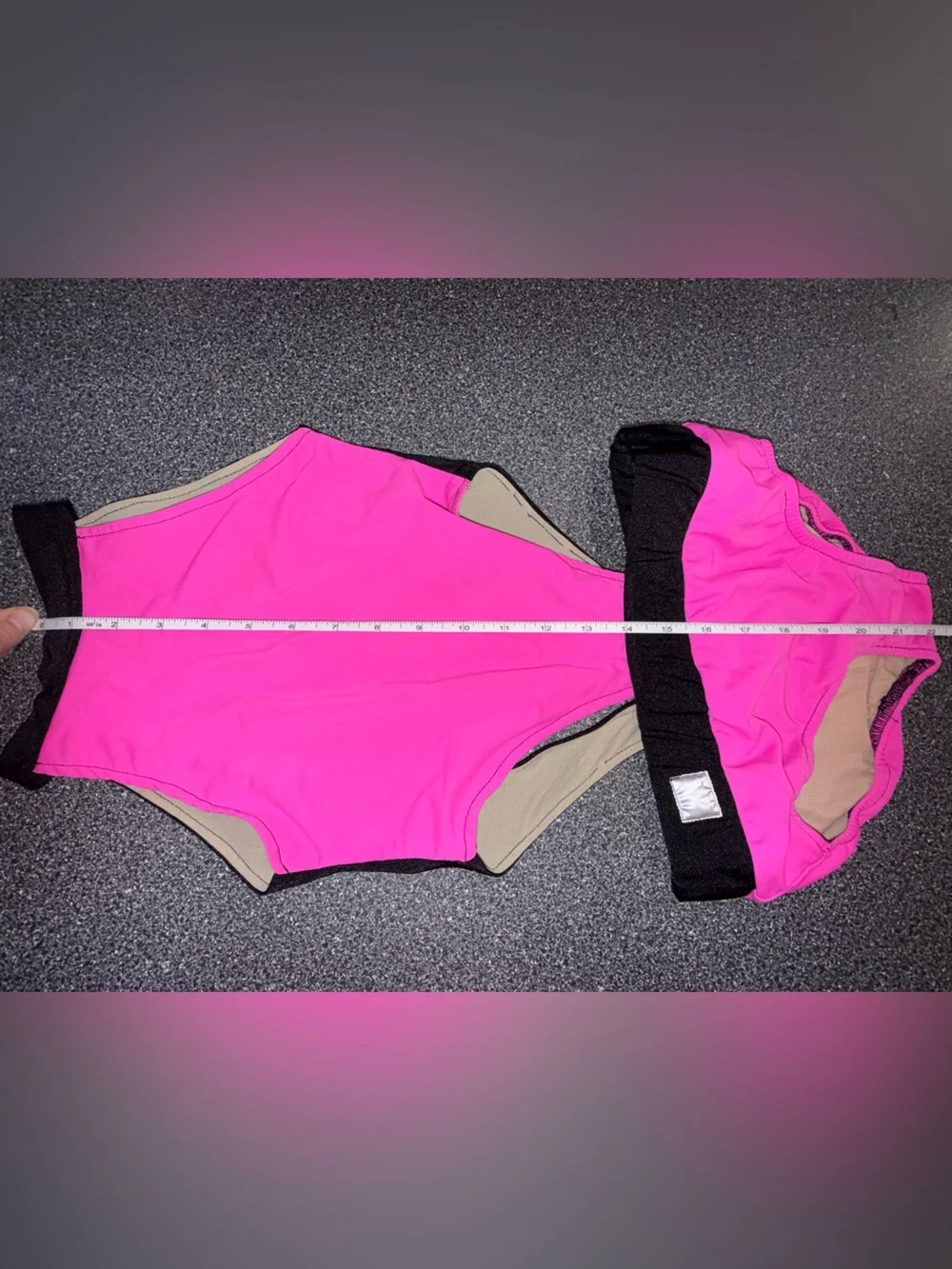Kandi Kouture Hot Pink One Piece Dance Leotard Size Child Medium